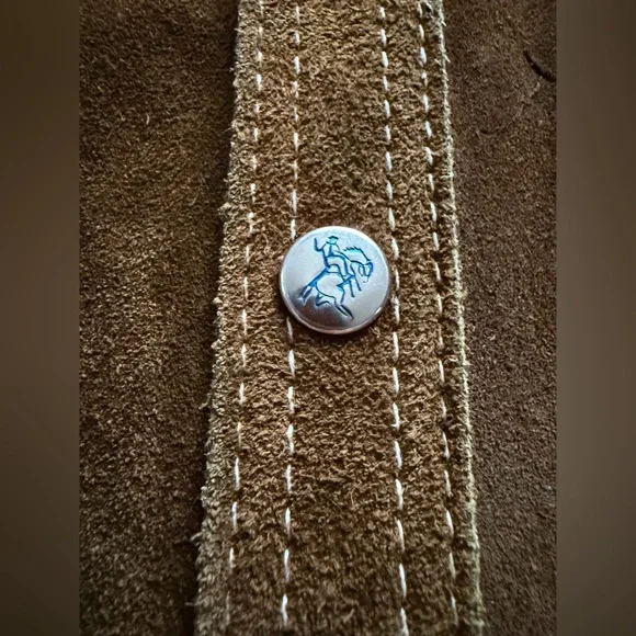 Vintage Leather Suede Rancher Jacket Western Styling Handmade Sz L - Picture 7 of 14